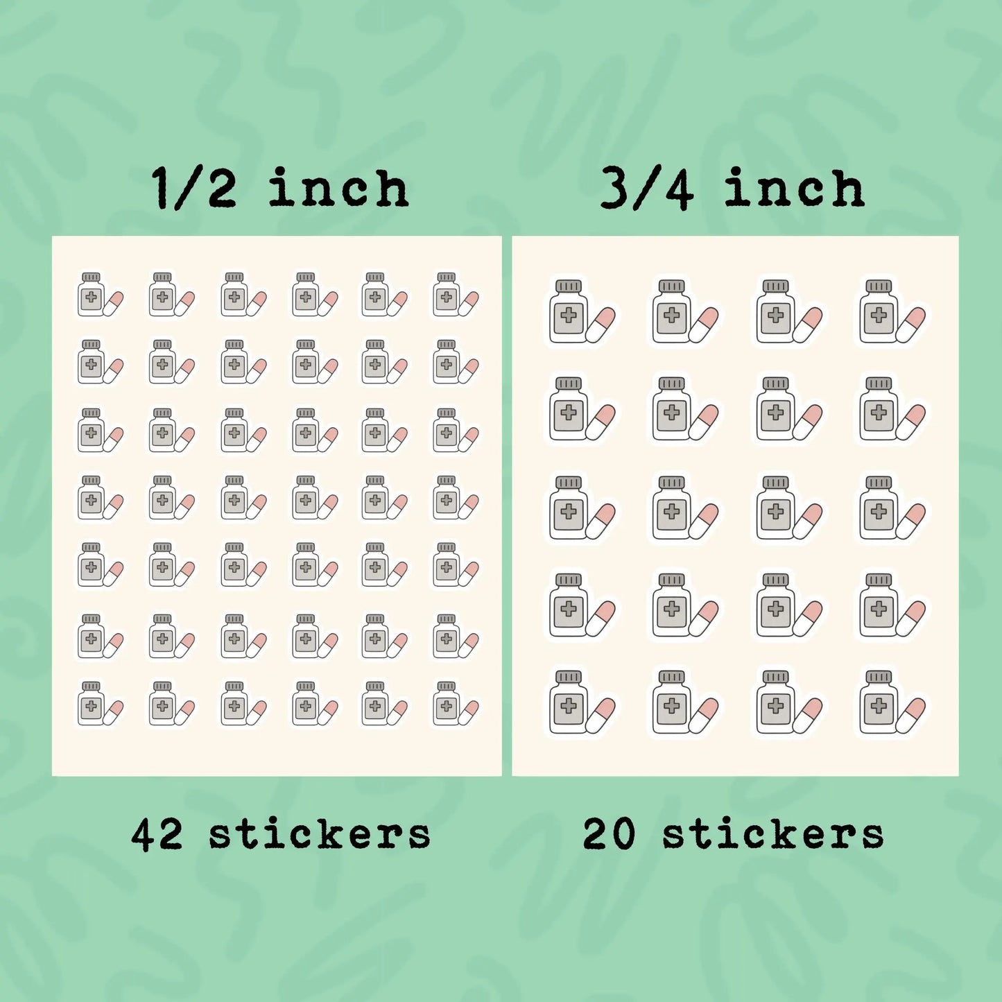 Medication Planner Sticker • Pill Reminder • Prescription & Mental Health Sticker • Anxiety Depression Psychiatrist Icon for Calendar