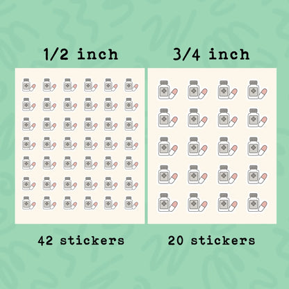 Medication Planner Sticker • Pill Reminder • Prescription & Mental Health Sticker • Anxiety Depression Psychiatrist Icon for Calendar