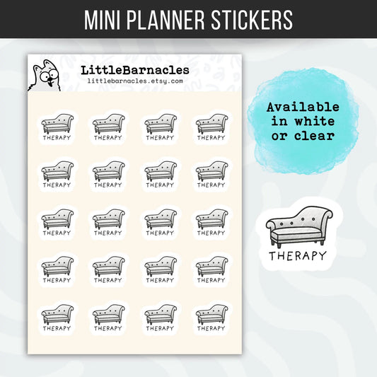 Therapy Reminder Planner Sticker • Mental Health Appointment Sticker • Counseling Visit Icon • Psychologist & Psychiatrist Calendar Label