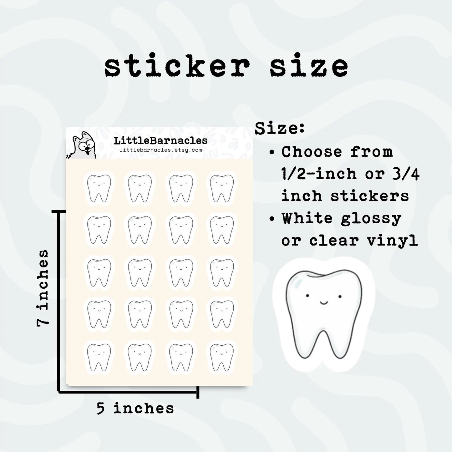 Tooth Planner Sticker • Dental Health Reminder • Dentist Appointment Sticker • Floss Reminder Label for Planner & Calendar