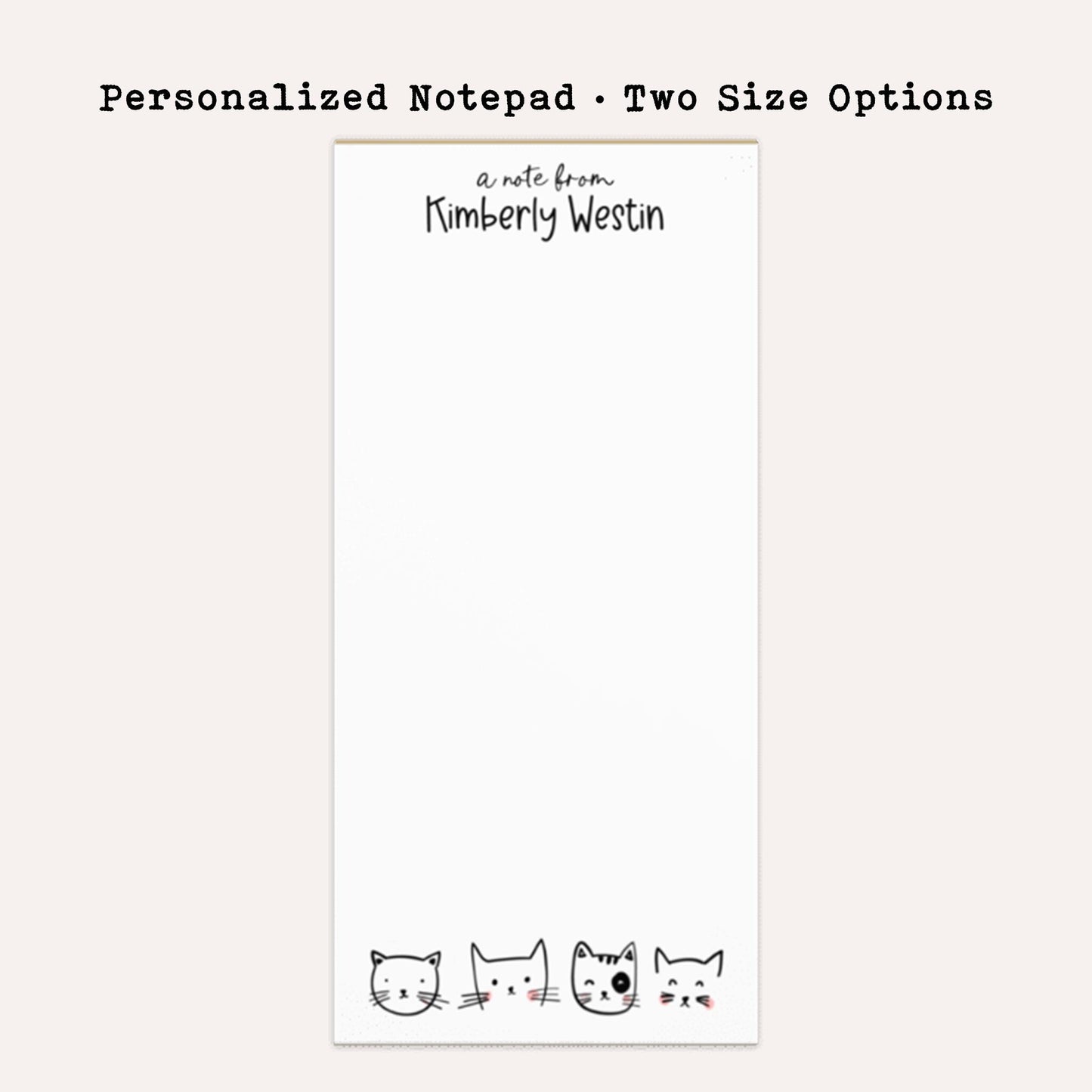 Personalized Cat Notepad • Custom Cat Stationery • Cute Cat Pencil Pad • Cat Lover Gift • Personalized Pet Notepad