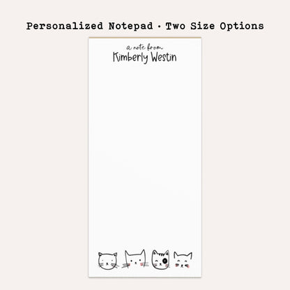 Personalized Cat Notepad • Custom Cat Stationery • Cute Cat Pencil Pad • Cat Lover Gift • Personalized Pet Notepad