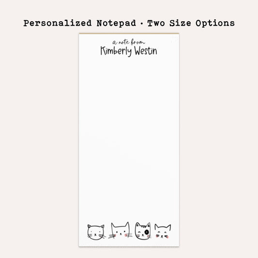 Personalized Cat Notepad • Custom Cat Stationery • Cute Cat Pencil Pad • Cat Lover Gift • Personalized Pet Notepad