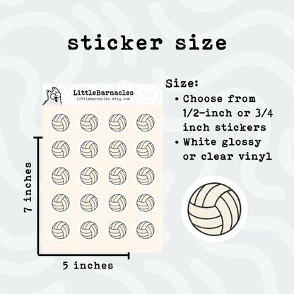 Volleyball Planner Stickers • Volleyball Game Sticker • Volleyball Practice Reminder • Sports Calendar Sticker • Team Event Planner Label