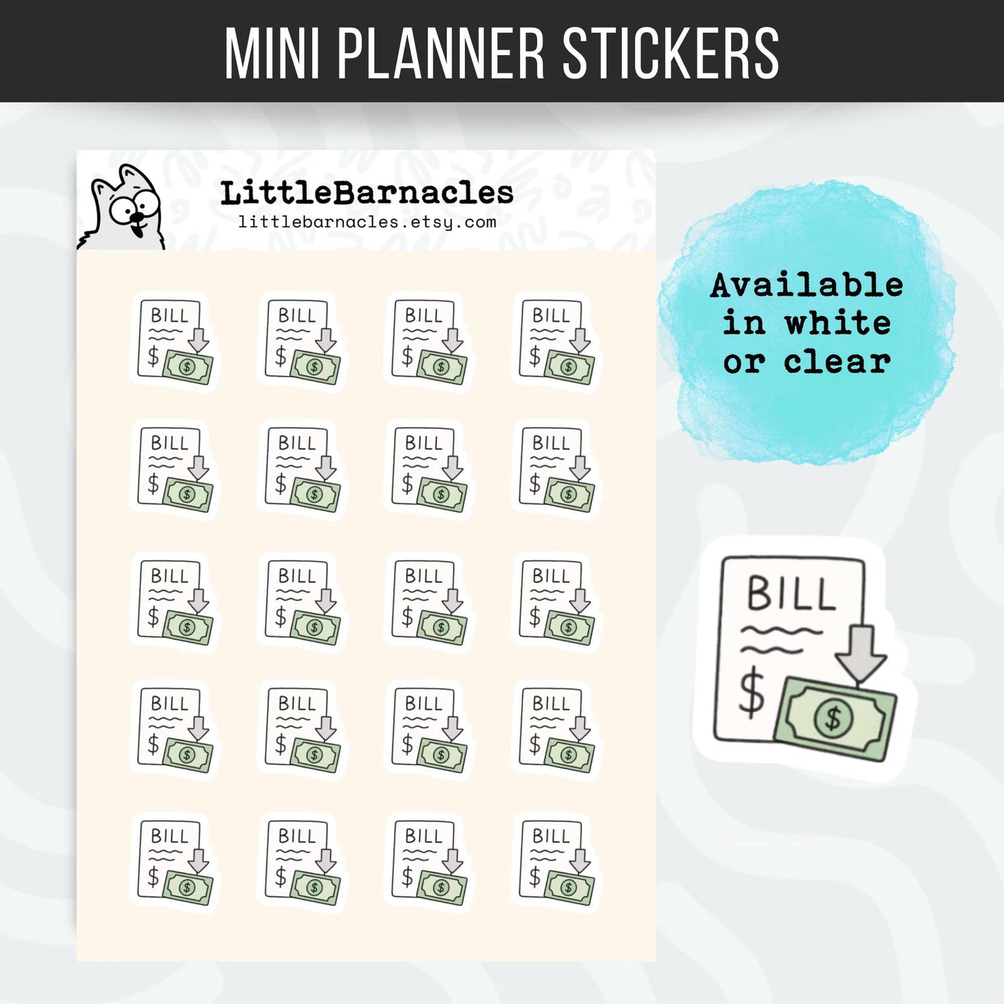Pay Bills Planner Stickers • Money With Wings Finance Reminder • Budget & Payday Stickers for Calendar or Journal
