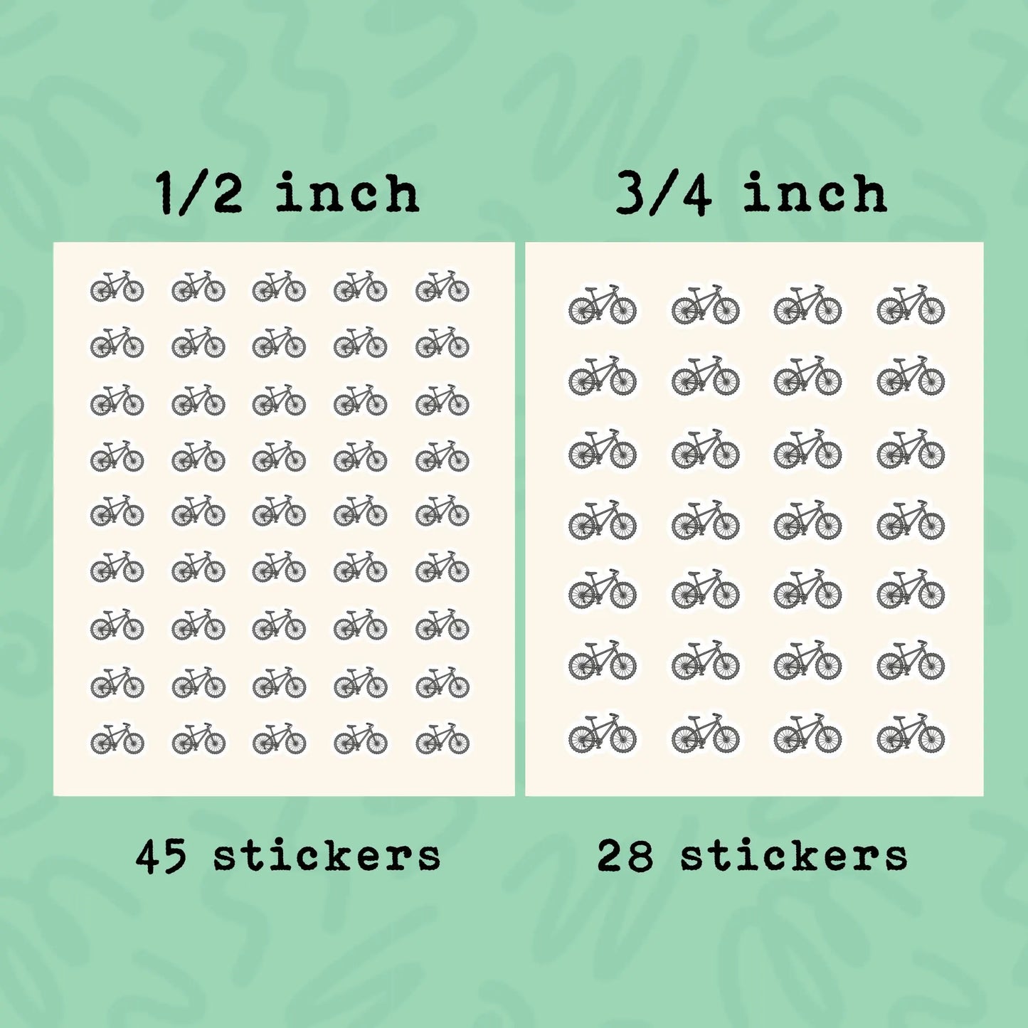 Bike Planner Stickers • Cycling Mini Stickers • Bicycle Workout Tracker • Sport Stickers for Journal, Planner & Calendar