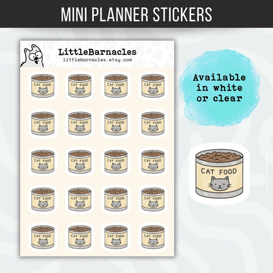 Cat Food Planner Sticker • Cute Cat Food Icon • Pet Owner Sticker • Tuna Can Mini Sticker for Calendar, Journal, or Pet Sitter Notes