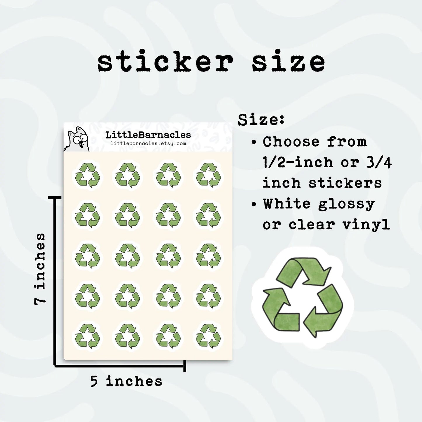 Recycle Planner Sticker • Trash Day Reminder • Recycling Chore Sticker • Garbage Day Calendar Label • Home Organization Sticker