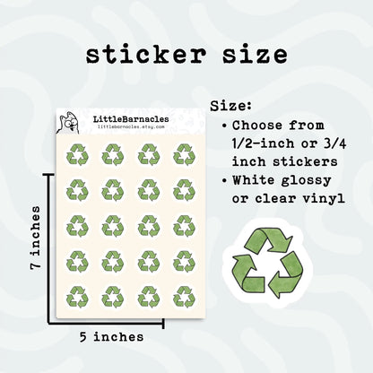 Recycle Planner Sticker • Trash Day Reminder • Recycling Chore Sticker • Garbage Day Calendar Label • Home Organization Sticker