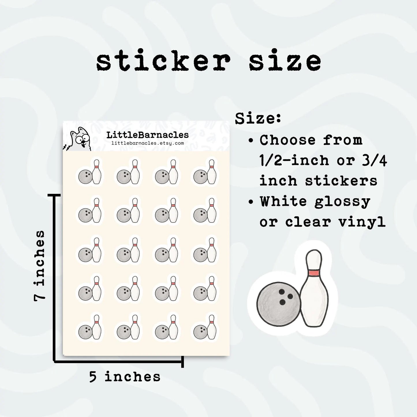 Bowling Planner Stickers • Bowling Ball Sticker • Sport Sticker • League Night Reminder • Cute Bowling Event Stickers for Planner & Calendar