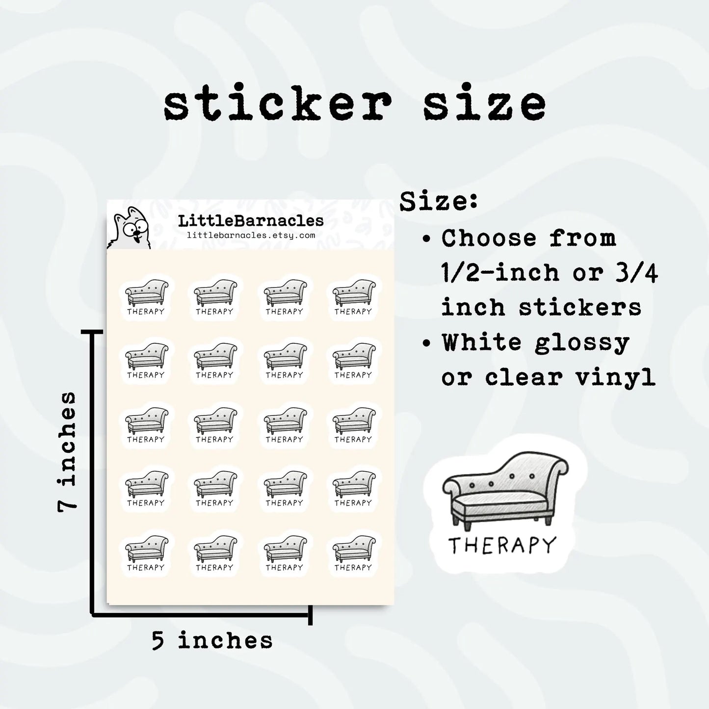Therapy Reminder Planner Sticker • Mental Health Appointment Sticker • Counseling Visit Icon • Psychologist & Psychiatrist Calendar Label