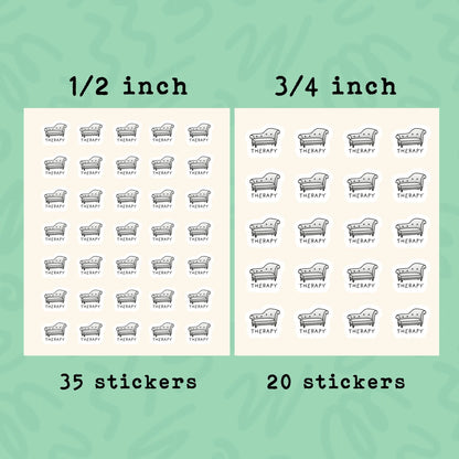 Therapy Reminder Planner Sticker • Mental Health Appointment Sticker • Counseling Visit Icon • Psychologist & Psychiatrist Calendar Label