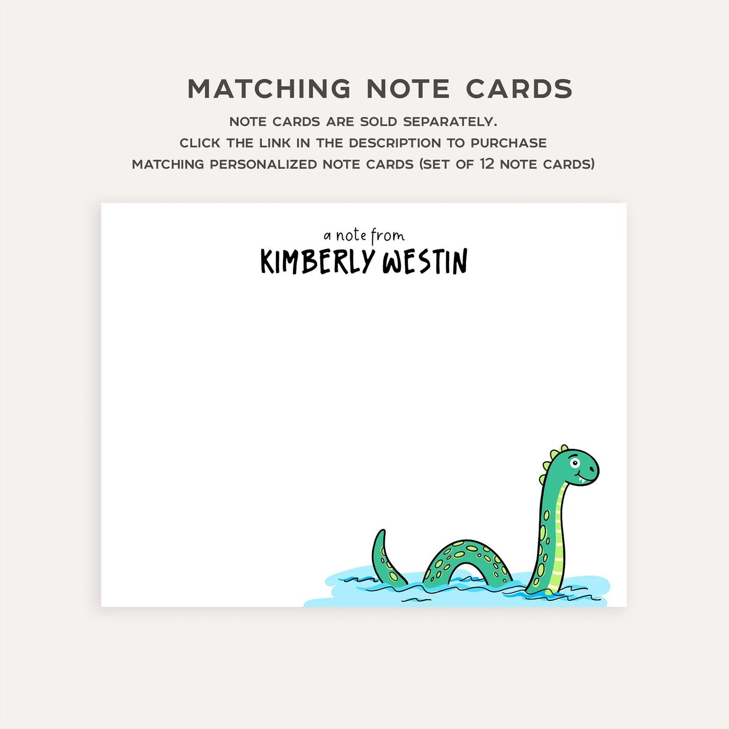 Custom Loch Ness Monster Return Address Labels • Personalized Mailing Stickers • Nessie Address Label • Cute Cryptid Return Label