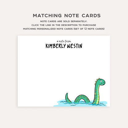 Custom Loch Ness Monster Return Address Labels • Personalized Mailing Stickers • Nessie Address Label • Cute Cryptid Return Label