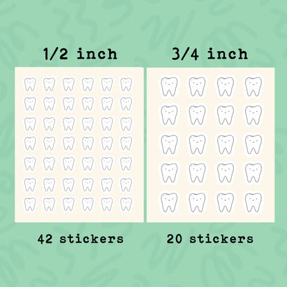 Tooth Planner Sticker • Dental Health Reminder • Dentist Appointment Sticker • Floss Reminder Label for Planner & Calendar
