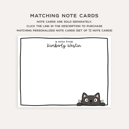 Custom Black Cat Address Labels • Personalized Return Address Stickers • Black Cat Mailing Labels • Customizable Address Labels • Set of 12