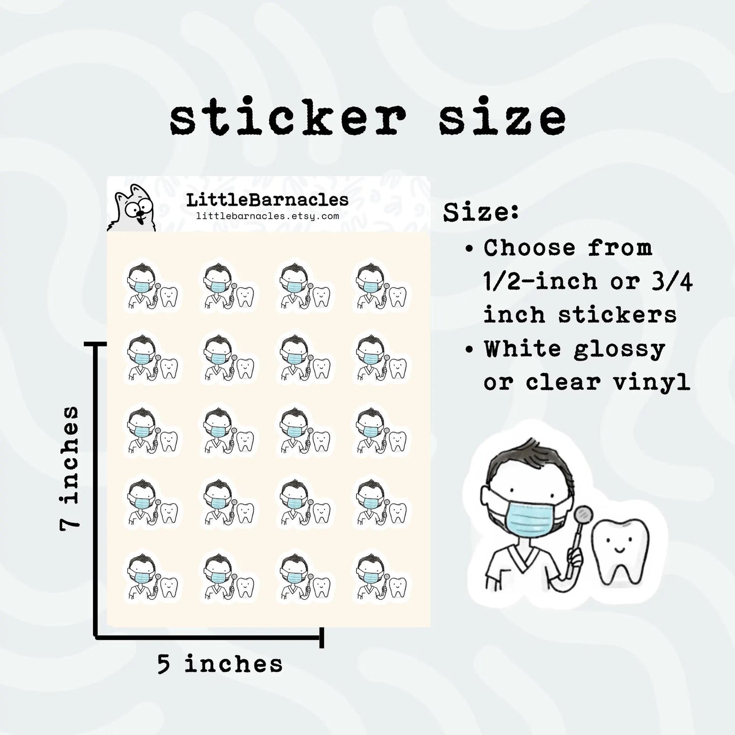 Dentist Appointment Planner Stickers • Dental Exam & Orthodontist Reminder Icons • Dentist Appt Vinyl Stickers • Health Planner