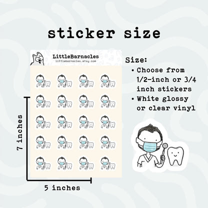Dentist Appointment Planner Stickers • Dental Exam & Orthodontist Reminder Icons • Dentist Appt Vinyl Stickers • Health Planner