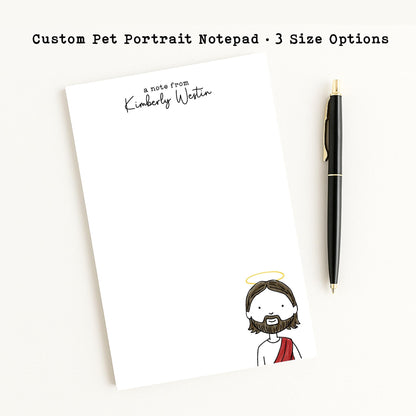 Custom Jesus Notepad • Personalized Christian Stationery • Premium Thick Paper • No Ink Bleed • Religious Gift