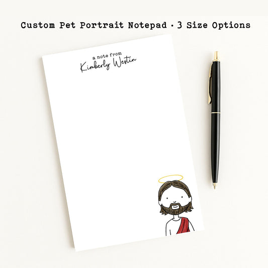 Custom Jesus Notepad • Personalized Christian Stationery • Premium Thick Paper • No Ink Bleed • Religious Gift