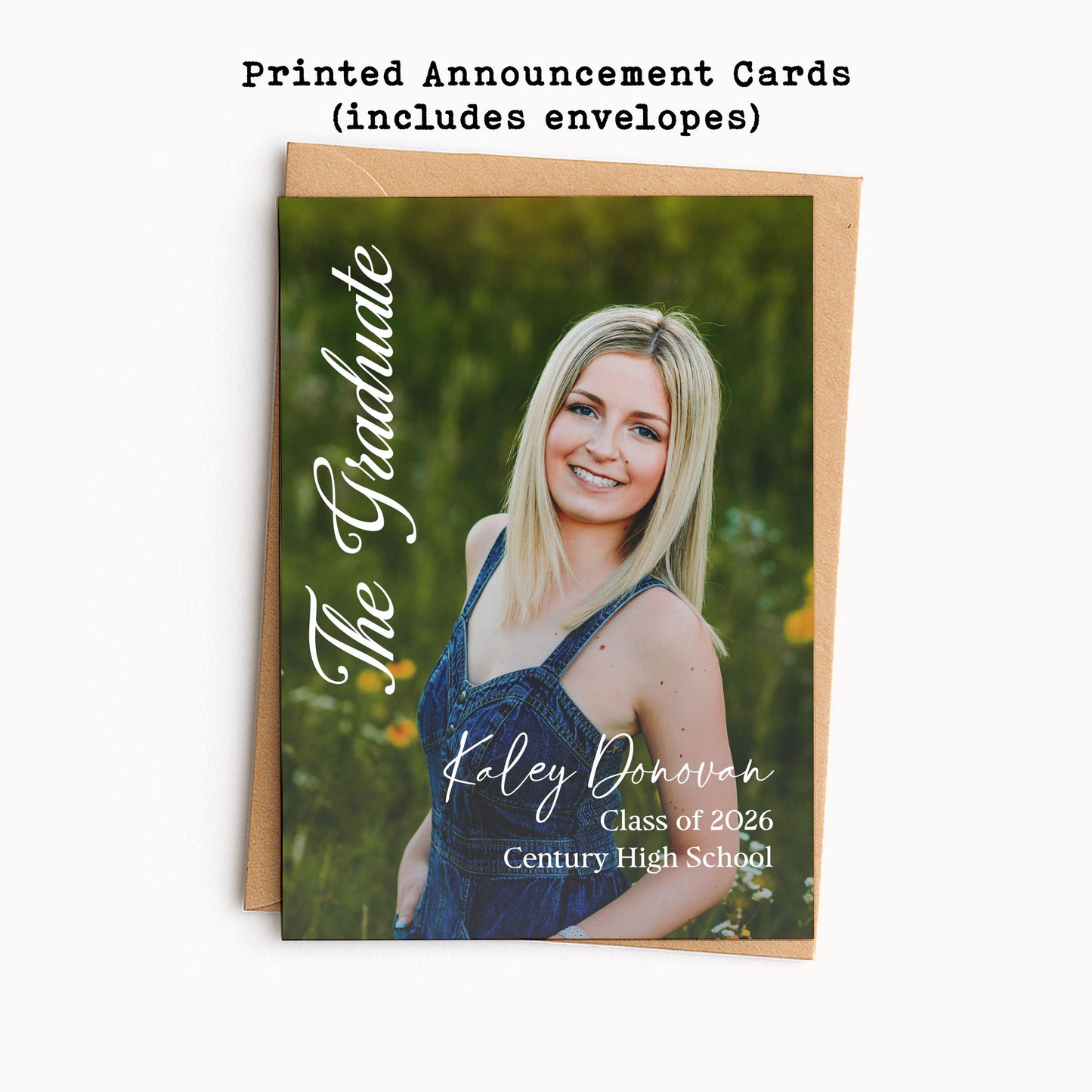 Printed Graduation Announcements • Custom Photo Graduation Cards • Collage Graduation Invitations • Class of 2026 with Envelopes