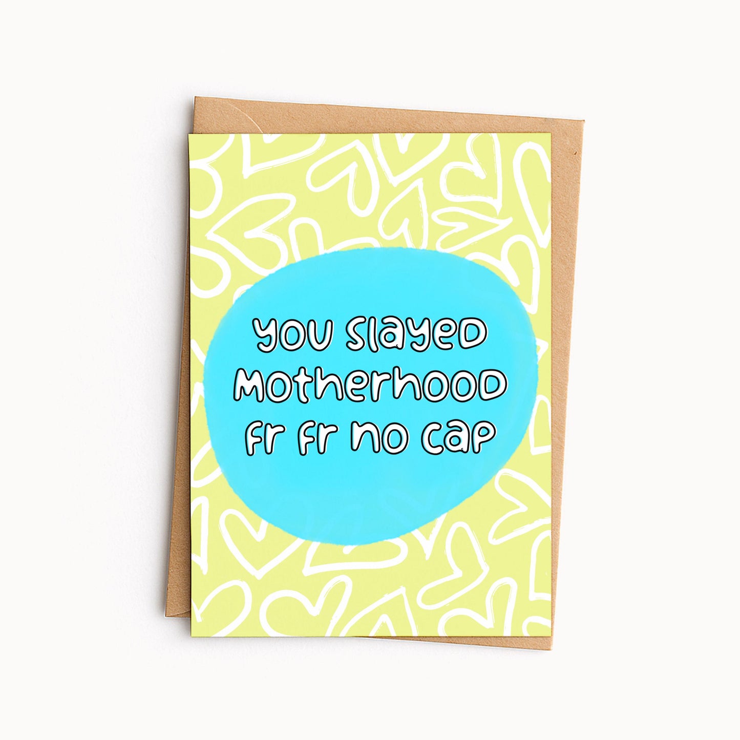 Gen Z Mother’s Day Card • You Slayed Motherhood Mom Card • Funny Mom Card • Trendy Mom Card • Happy Mother’s Day