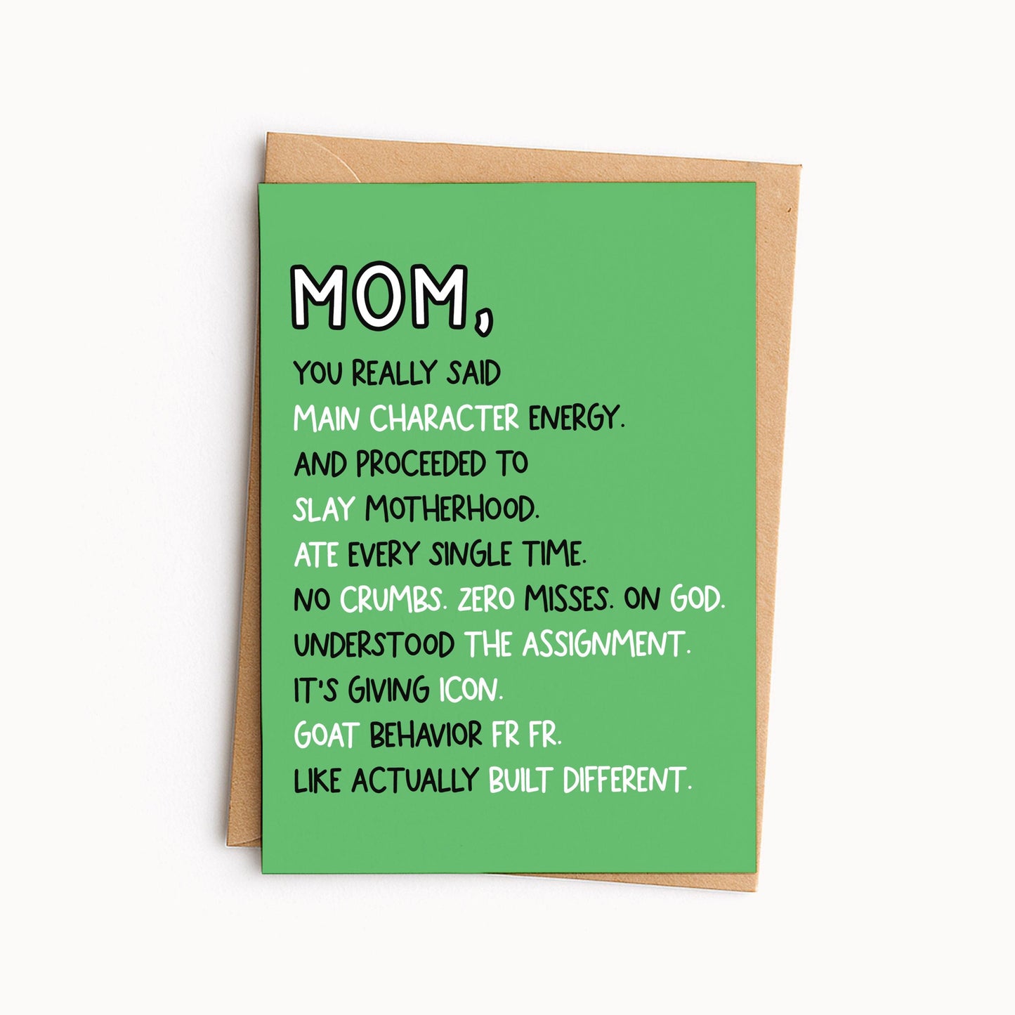 Gen Z Mother’s Day Card • You Slayed Motherhood Mom Card • Funny Millennial Mom Card • Trendy Mom Card • Happy Mother’s Day