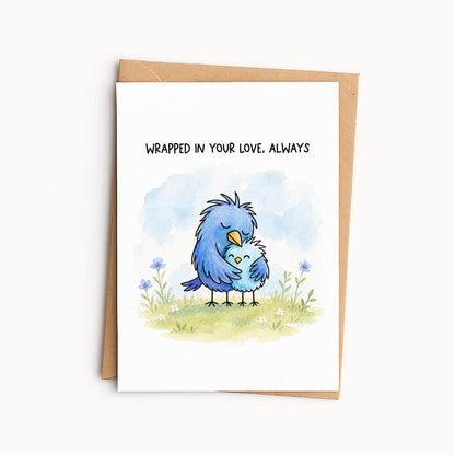 Mama Bird Mother’s Day Card • Cute Bird Card for Mom • Mom Appreciation Card • Sweet Mom Greeting Card