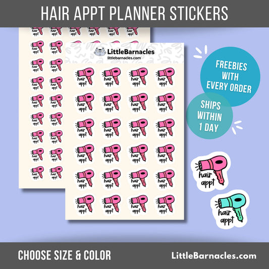 Hair Appointment Planner Sticker Hair Appt tReminder Sticker Mini Sticker Haircut Hair Day Icon Sticker for Calendar