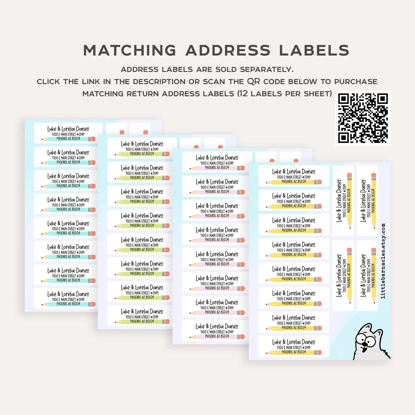 Personalized Teacher Stationery Set • Custom Name Flat Note Cards • Teacher Gift • Customized Notecards • Set of 12