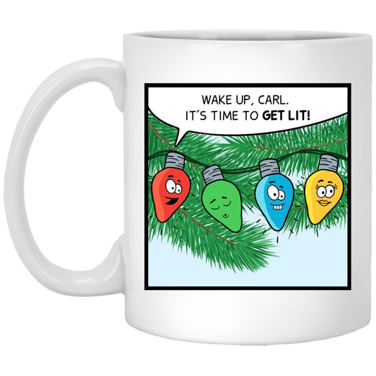 Time To Get Lit Christmas Mug Funny Christmas Coffee Cup