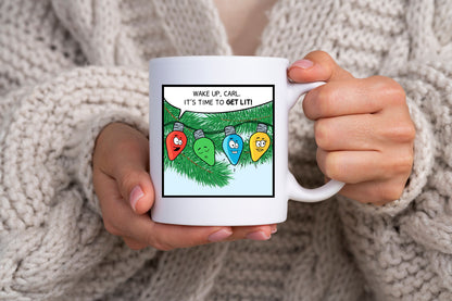 Time To Get Lit Christmas Mug Funny Christmas Coffee Cup