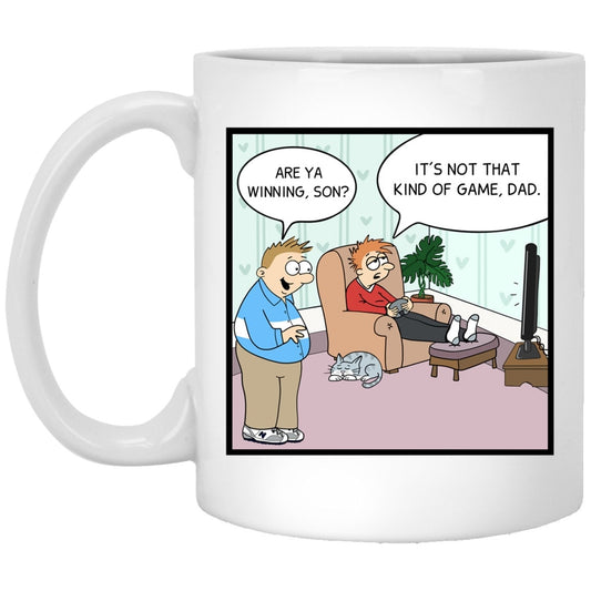 Video Gamer Mug Dad Joke Cartoon Video Gaming Coffee Cup