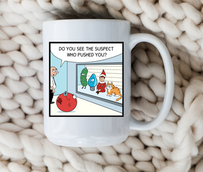 Christmas Cat Criminal Mug Cartoon Cat Coffee Cup