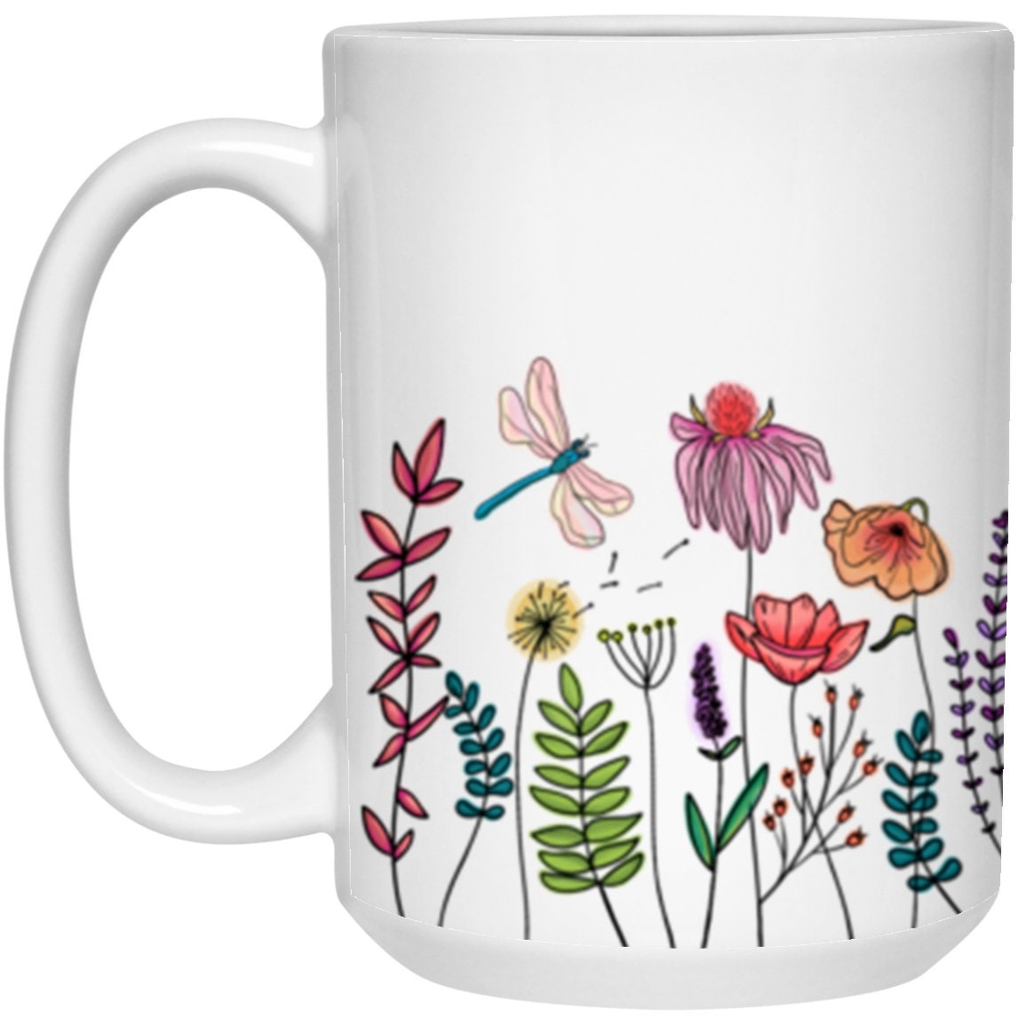 Wildflowers Mug Cute Coffee Cup Plants Lovers