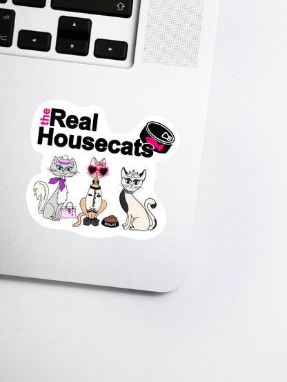 Real Housecats Sticker • Bravo TV Inspired Parody • Funny Cat Vinyl Decal • Waterproof Cat Humor Sticker • Cat Lover Gift