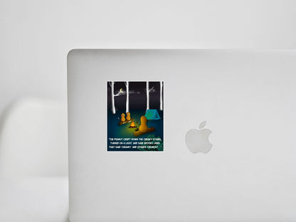 Funny Campfire Peanut Sticker • Waterproof Camping Vinyl Decal • Cute Outdoor Humor Sticker • Camper Gift • Laptop Water Bottle