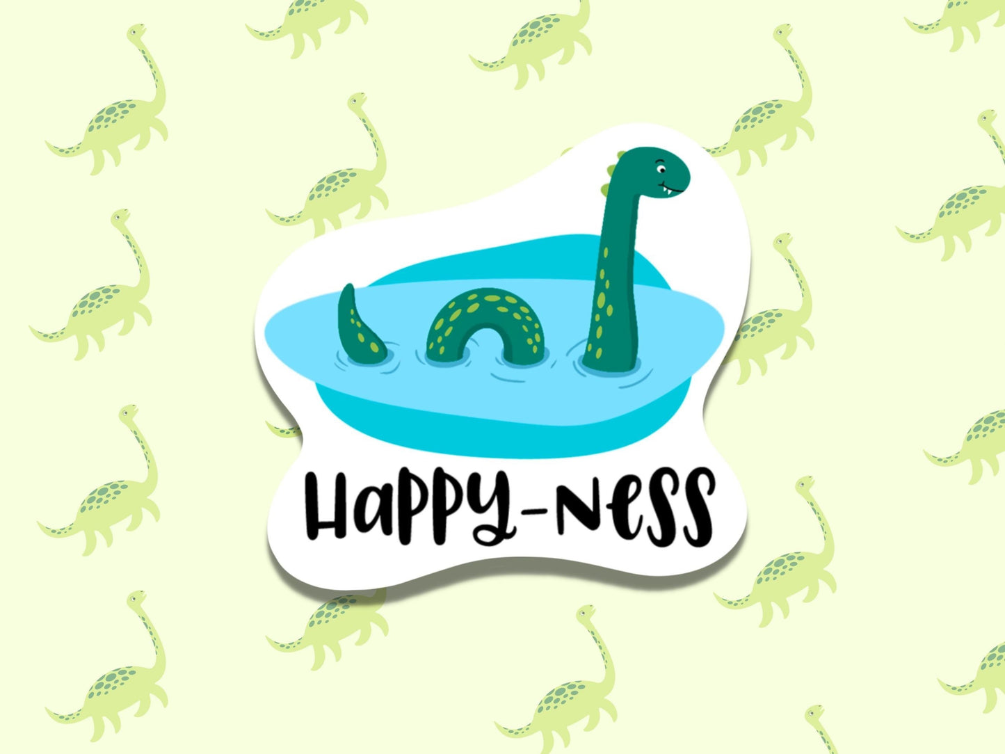 Mini Happy-Ness Sticker Sheet Loch Ness Monster Nessie Cryptid