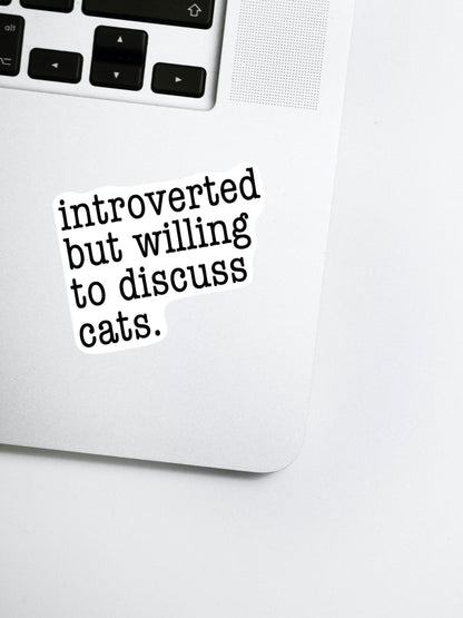 Introvert Sticker • Funny Dog & Cat Person Sticker • Social Humor Vinyl Decal • Waterproof Pet Lover Sticker • Laptop Water Bottle