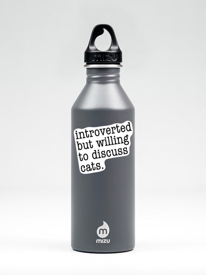 Introvert Sticker • Funny Dog & Cat Person Sticker • Social Humor Vinyl Decal • Waterproof Pet Lover Sticker • Laptop Water Bottle