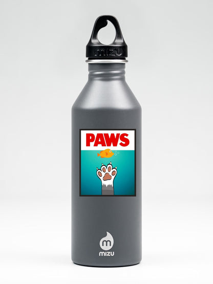 JAWS Parody Cat Sticker • Funny Movie Cat Vinyl Decal • Waterproof Cat Humor Sticker • Pop Culture Cat Gift • Laptop Water Bottle