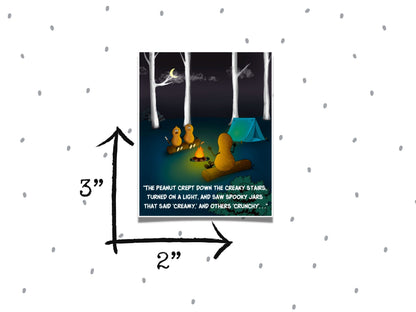 Funny Campfire Peanut Sticker • Waterproof Camping Vinyl Decal • Cute Outdoor Humor Sticker • Camper Gift • Laptop Water Bottle