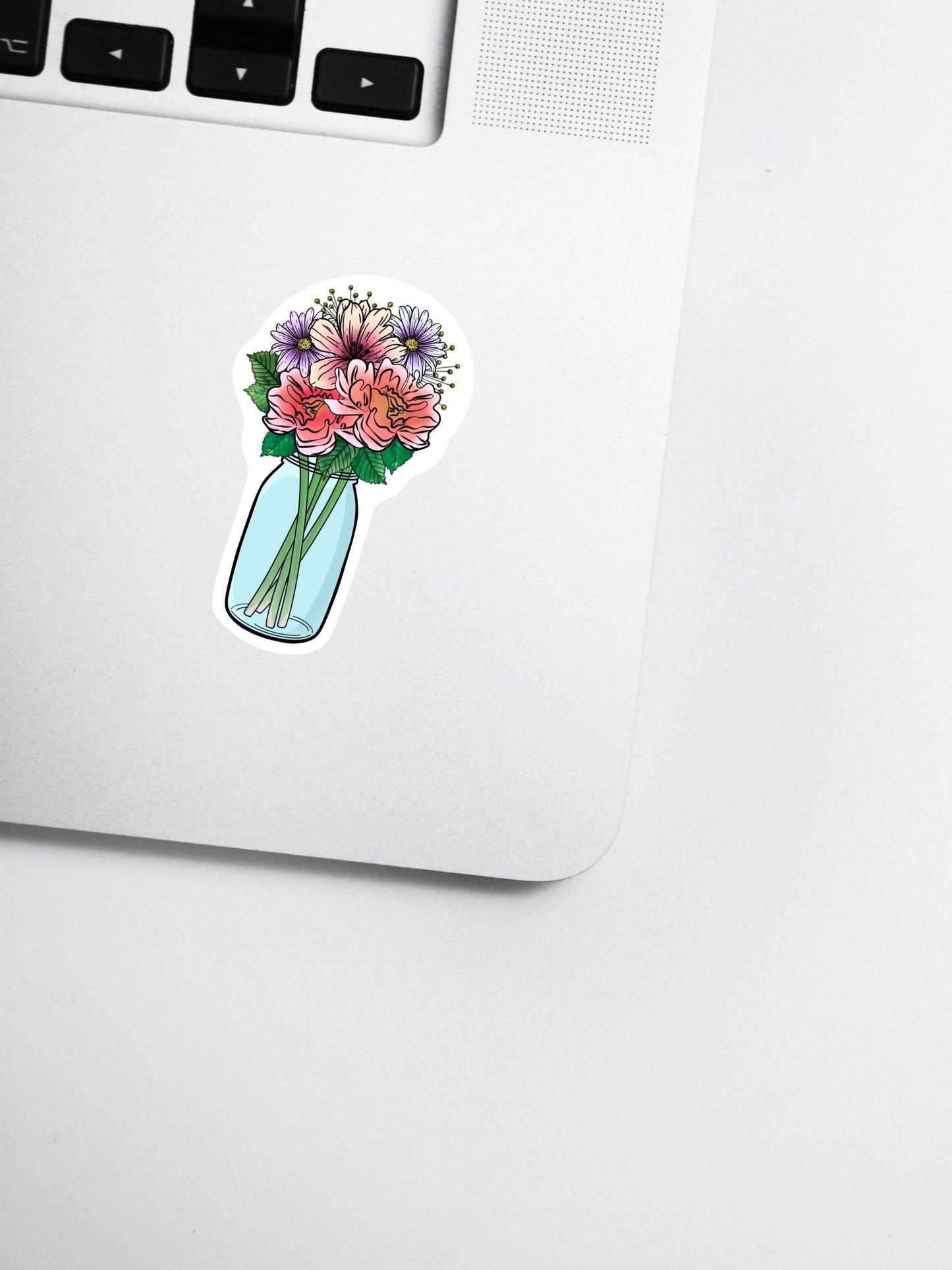 Mason Jar Flower Sticker Cute Floral Sticker