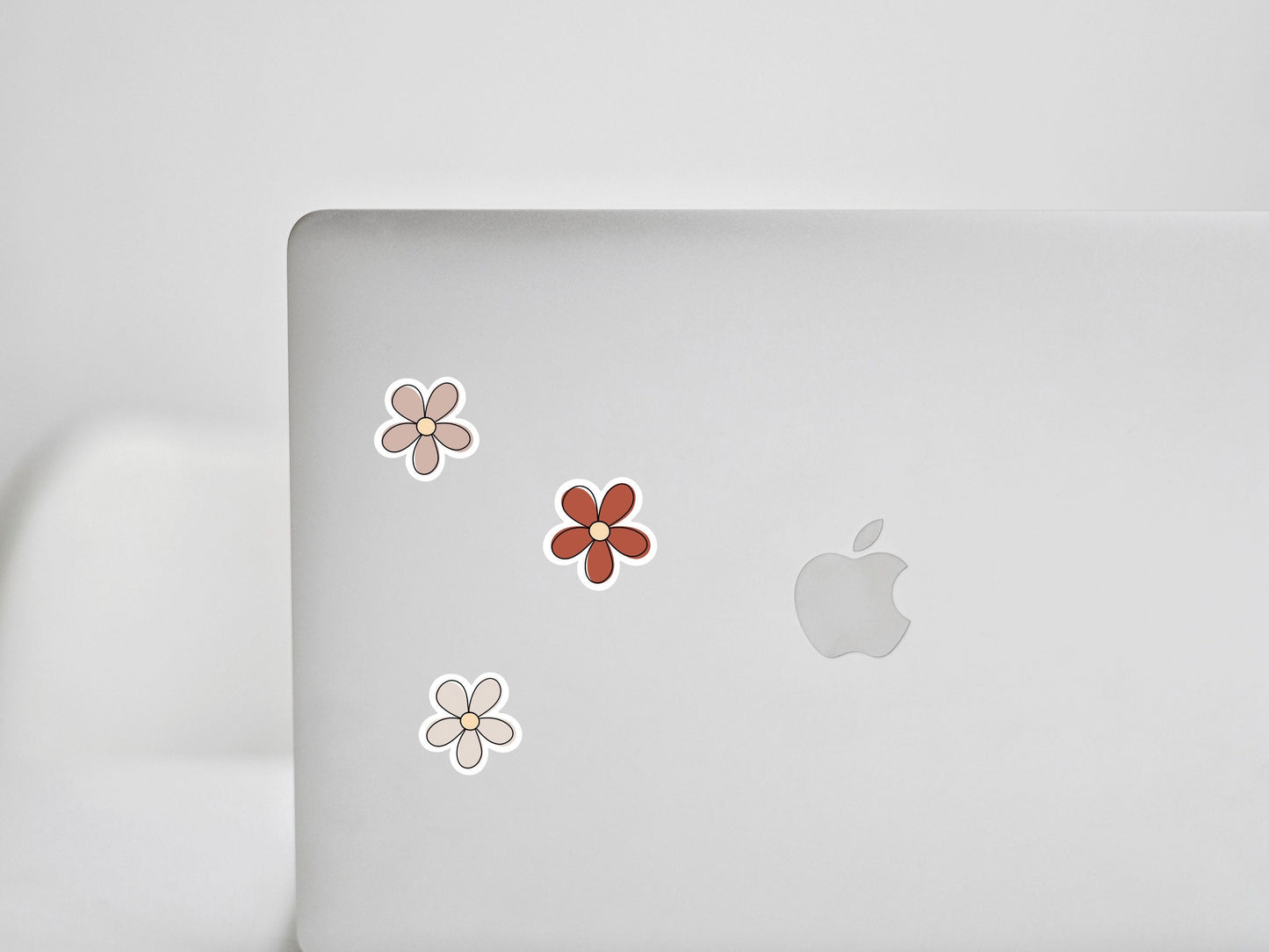 Mini Earth Tone Flower Sticker Sheet Cute Boho Small Sticker