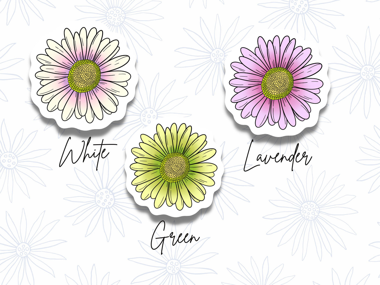 Daisy Flower Sticker