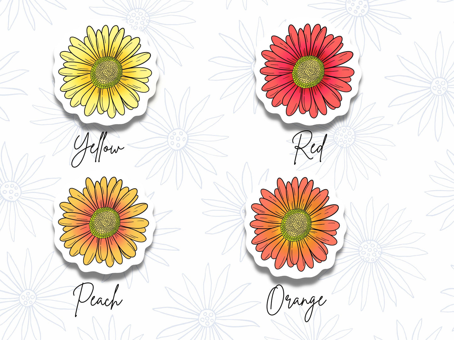 Daisy Flower Sticker