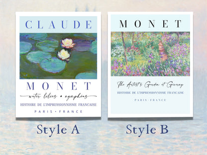 Claude Monet Inspired Sticker • Waterproof Vinyl Art Decal • Impressionist Painting Sticker • Art Lover Gift • Laptop Water Bottle