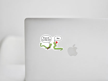 Christmas Candy Cane Sticker Holiday Cartoon Sticker