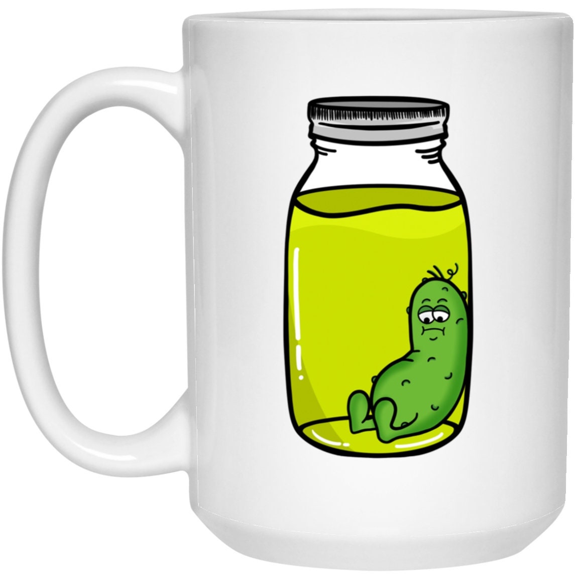Last Pickle Mug Funny Pickle Cartoon Coffee Cup