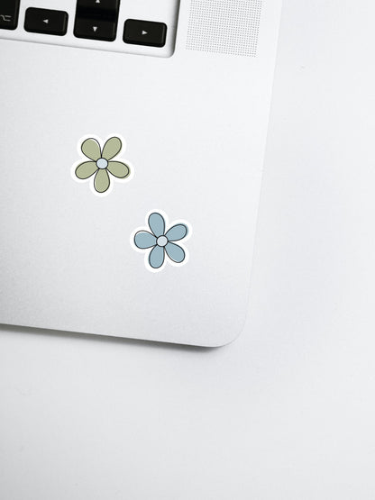 Mini Neutral Flower Sticker Sheet • Waterproof Vinyl Planner Stickers • Soft Floral Decals • Minimal Botanical Stickers • Journal Calendar